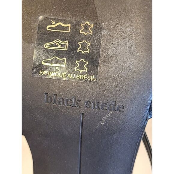 BLACK SUEDE STUDIO Felicity Women's Black Leather Heels, 2½" Y2K Strappy | 8B - Picture 14 of 15